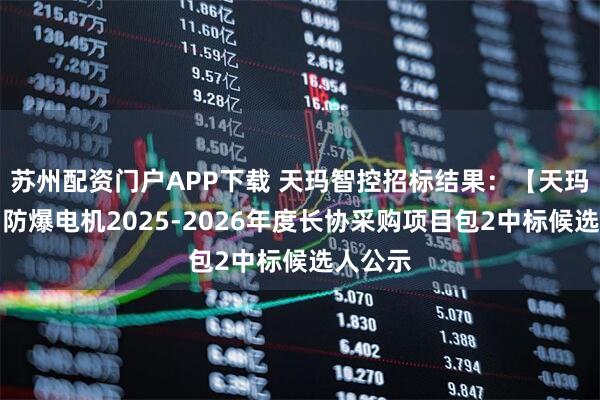 苏州配资门户APP下载 天玛智控招标结果：【天玛智控】防爆电机2025-2026年度长协采购项目包2中标候选人公示