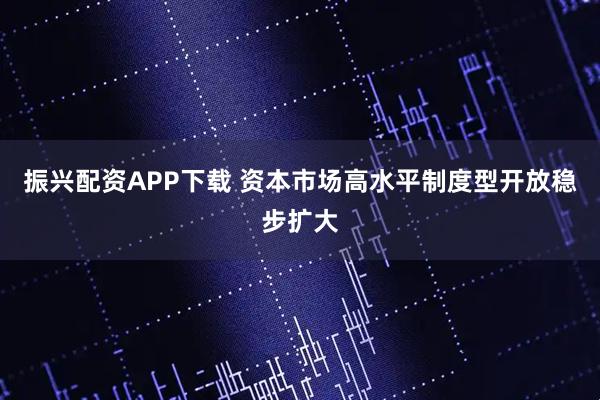 振兴配资APP下载 资本市场高水平制度型开放稳步扩大